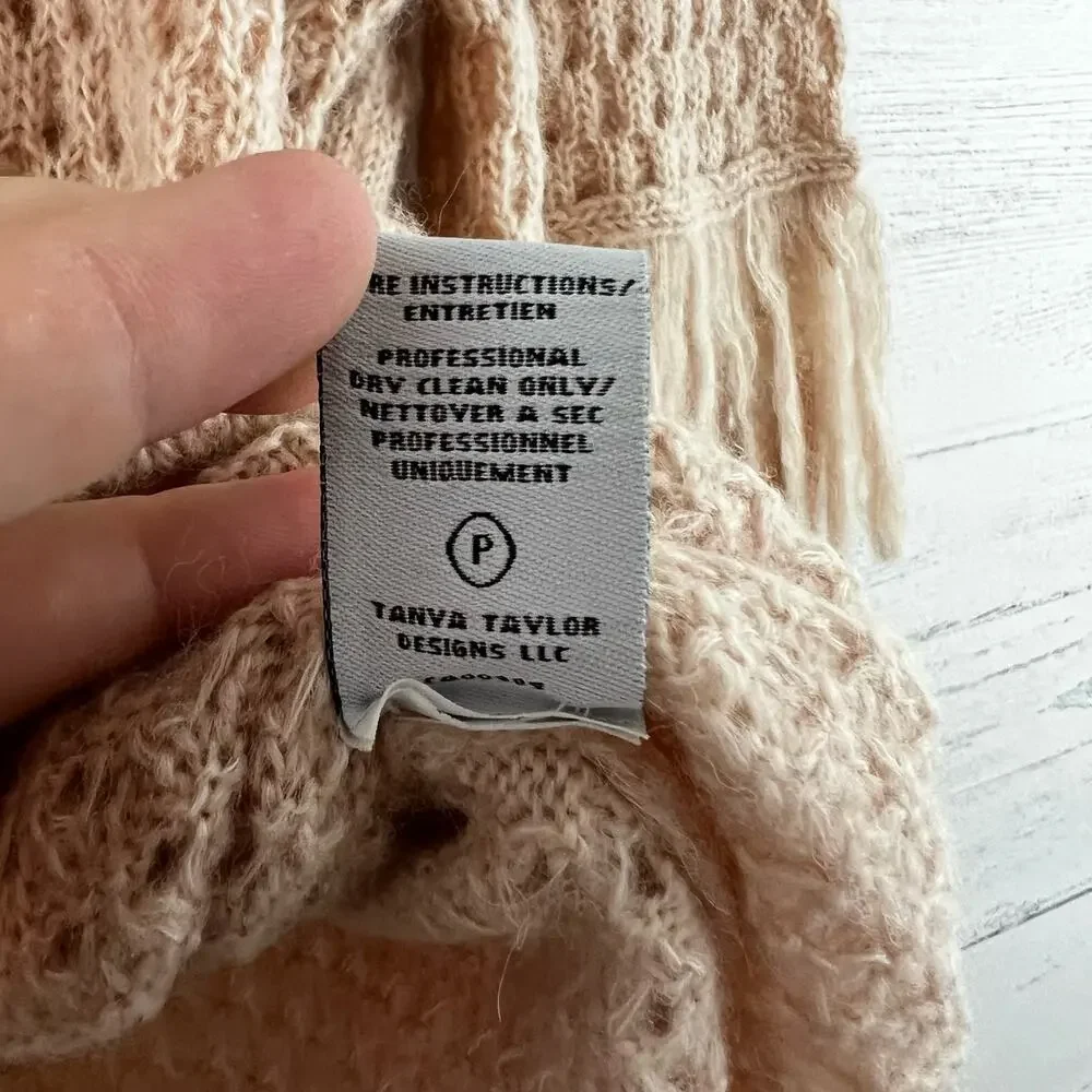 Tanya Taylor Naomi Open Knit Fringe Sweater Size‎ M